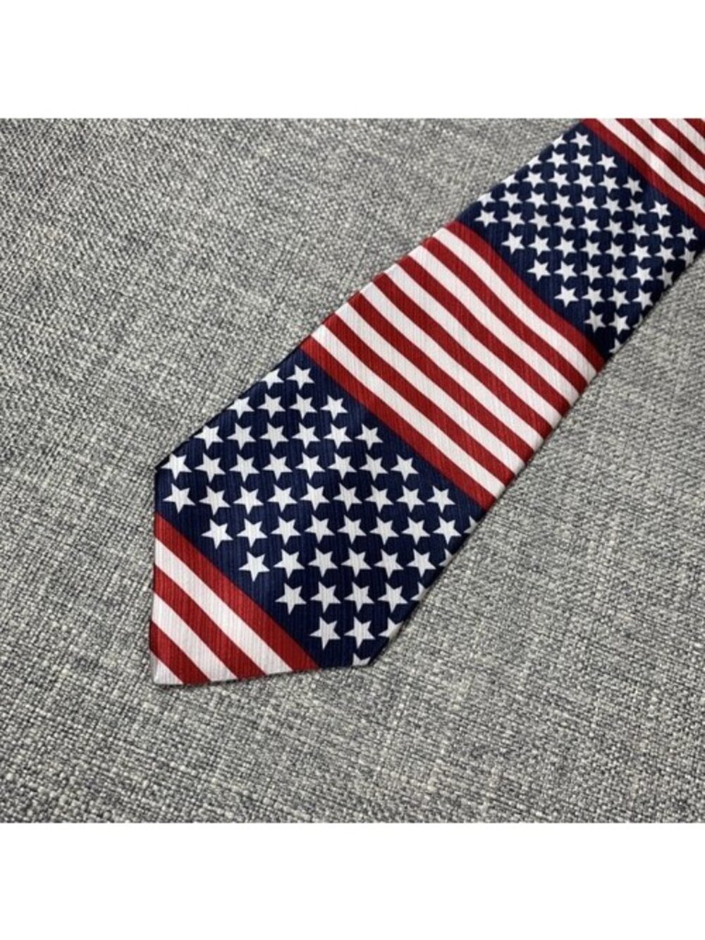 Vintage American Traditions Flag Tie Stars & Stripes 100% Silk